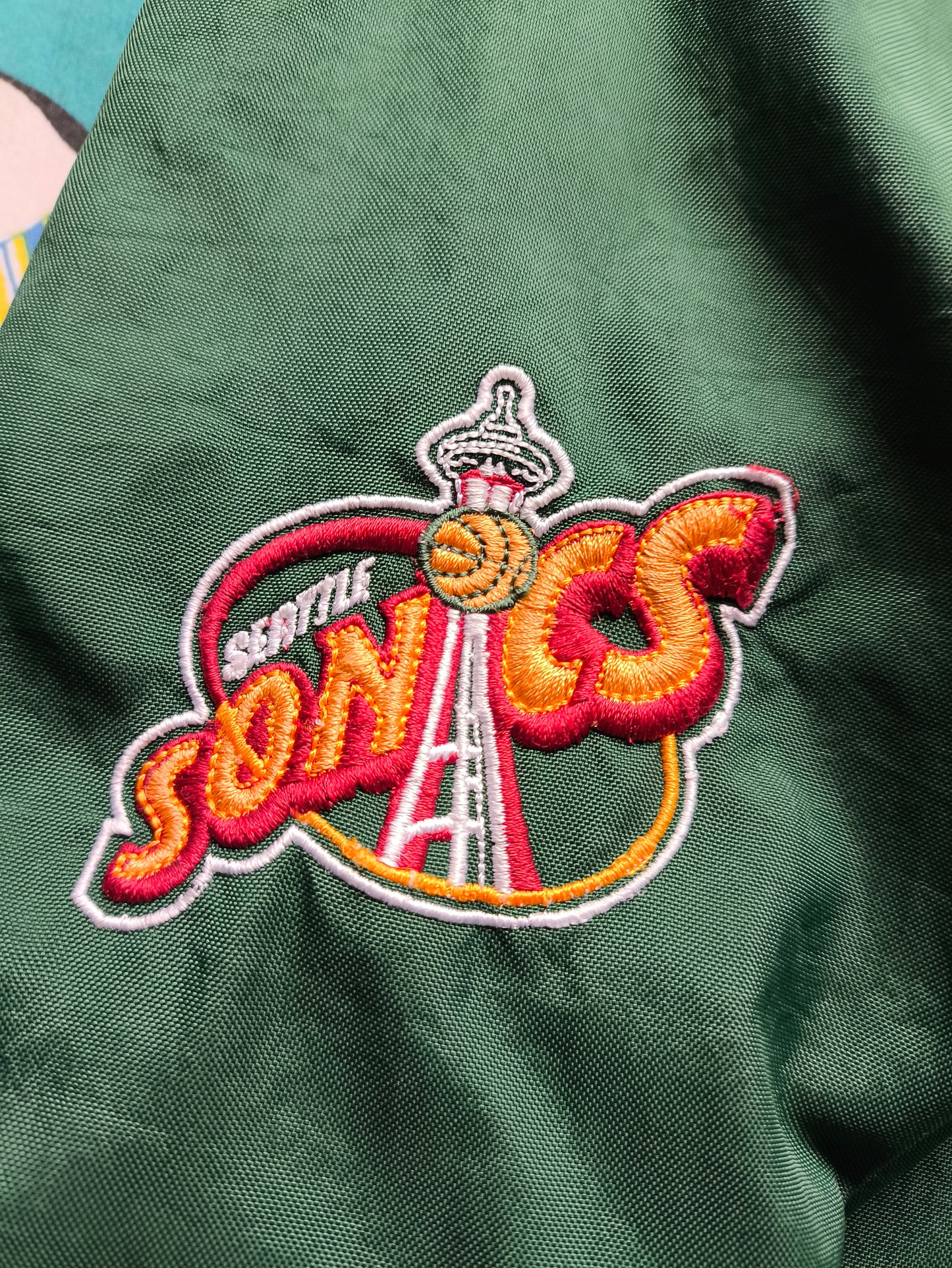 Seattle SuperSonics Champion NBA Windbreaker Pullover L