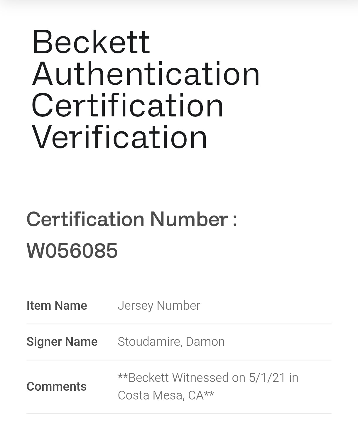 Damon Stoudamire Toronto Raptors Signed NBA Jersey Beckett COA