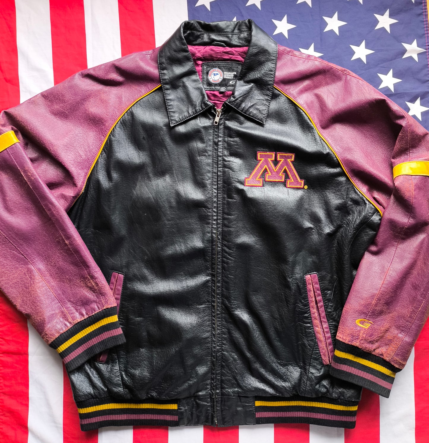 Minnesota Golden Gophers Leather Jacket L