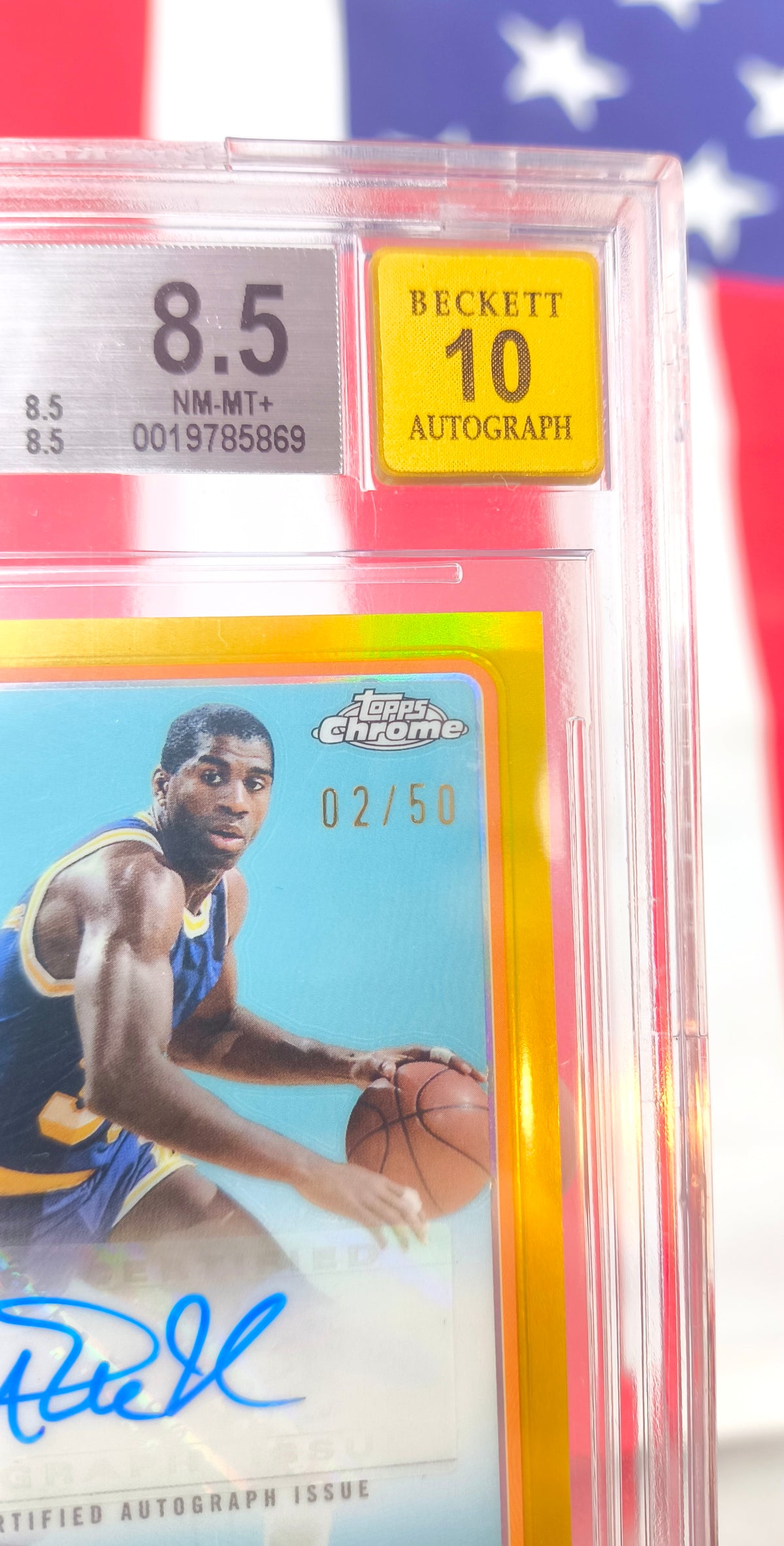 Magic Johnson 2024-25 Topps Chrome '73 Topps Autographs Gold Refractors /50