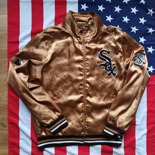 Chicago White Sox Baseball Satin Bomber Jacket L