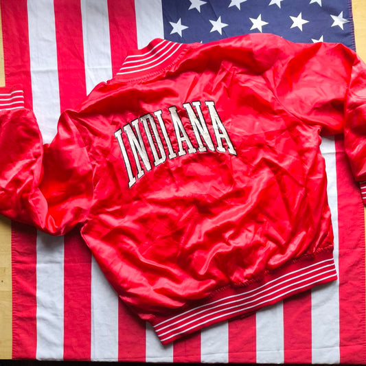 Indiana Hoosiers Satin Bomber Jacket XL
