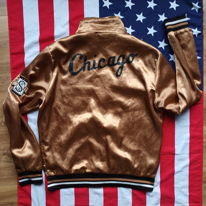 Chicago White Sox Baseball Satin Bomber Jacket L