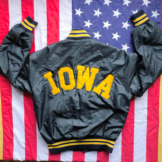 Iowa Hawkeyes Nylon Bomber Jacket S