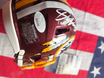 Dwayne Haskins Jnr Washington Redskins Signed Mini Helmet JSA COA