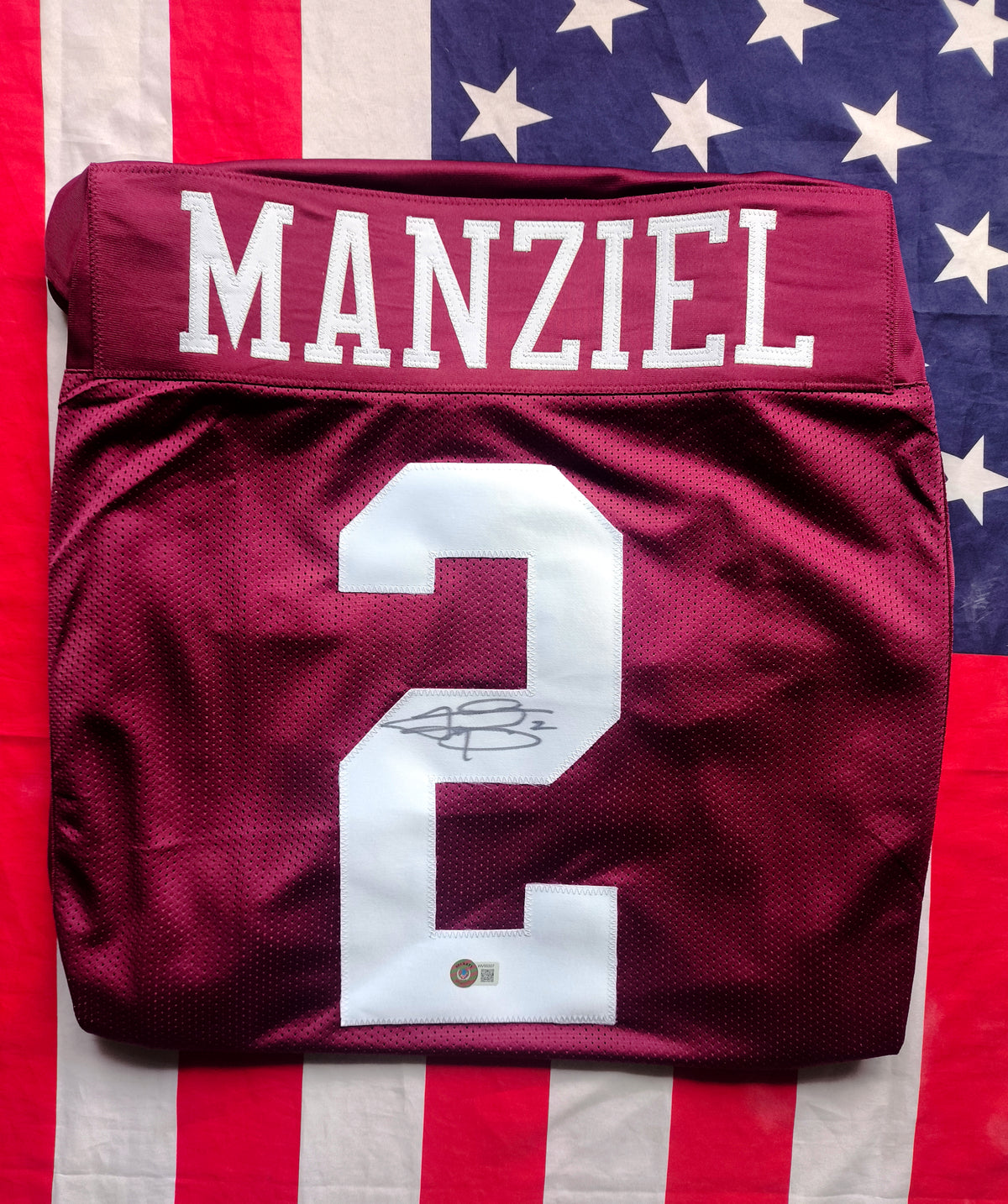 Johnny Manziel Texas A&M Signed NCAA Jersey Beckett COA