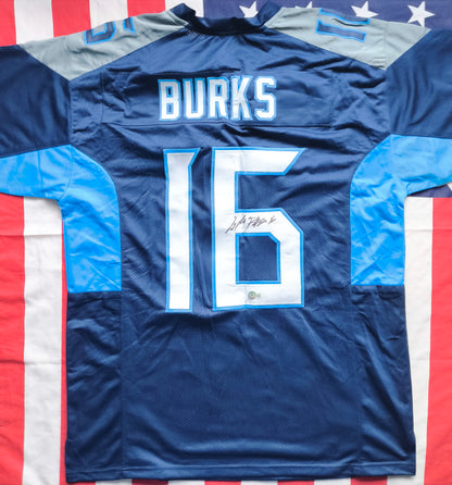 Treylon Burks Tennessee Titans Signed NFL Jersey Beckett COA