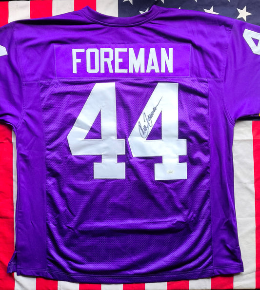 Chuck Foreman Minnesota Vikings Signed NFL Jersey JSA COA