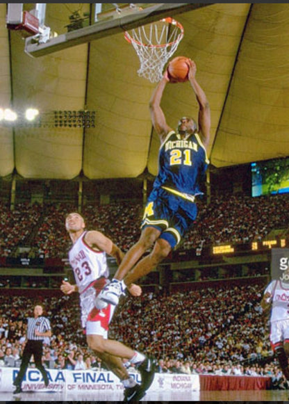 Michigan Wolverines Fab Five NCAA Jersey M Jackson