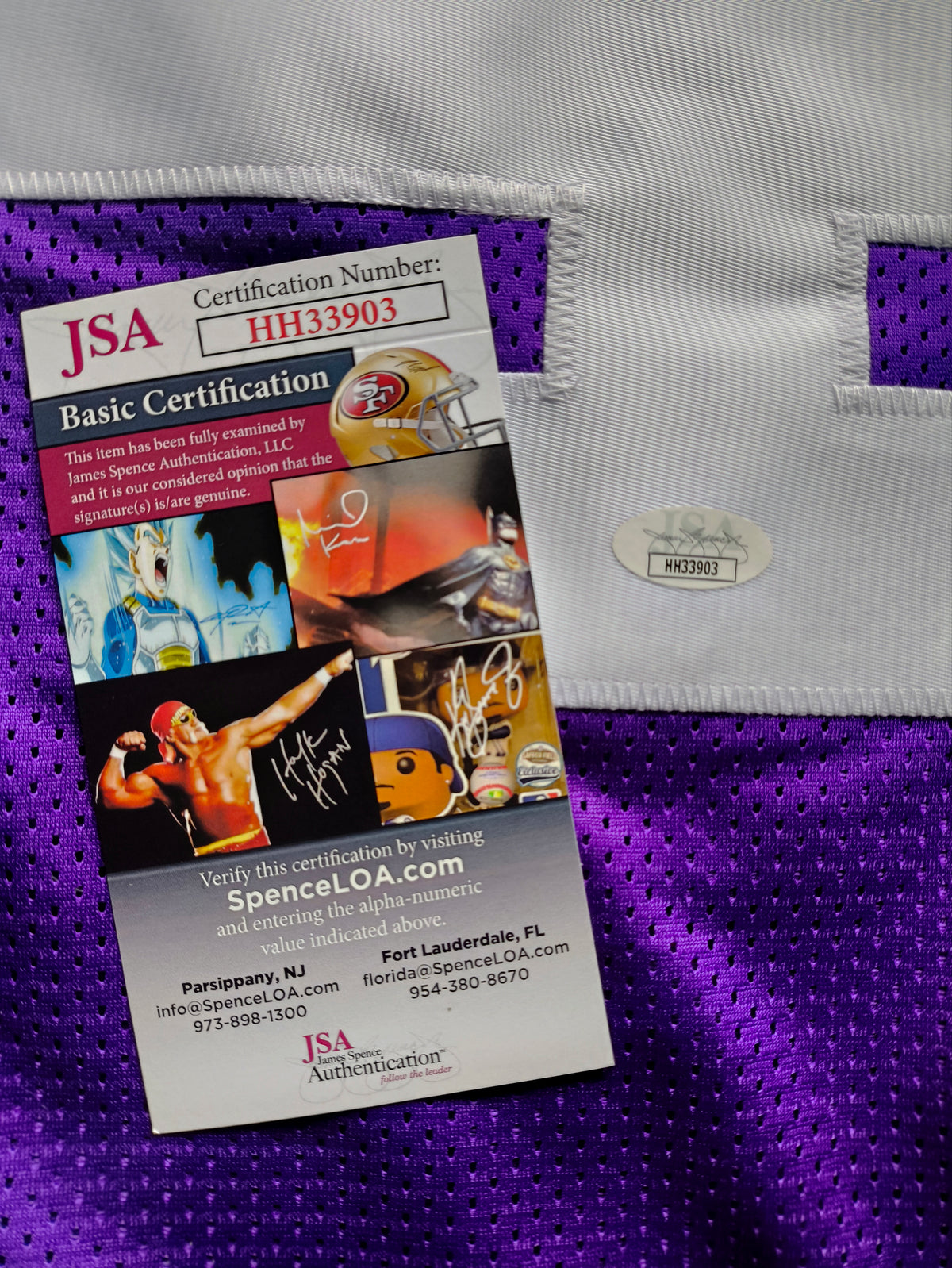 Chuck Foreman Minnesota Vikings Signed NFL Jersey JSA COA