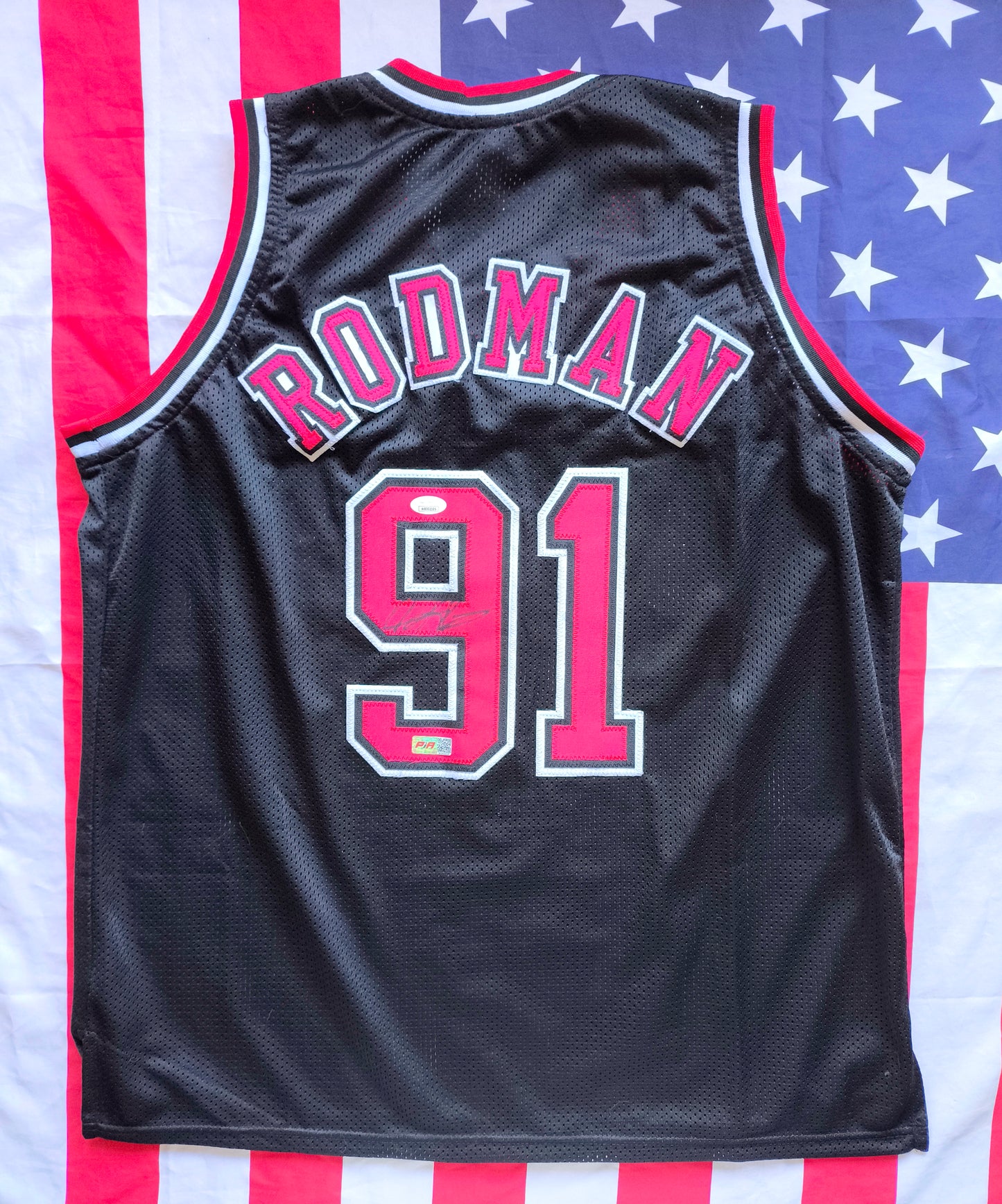 Dennis Rodman Chicago Bulls Signed NBA Jersey JSA COA