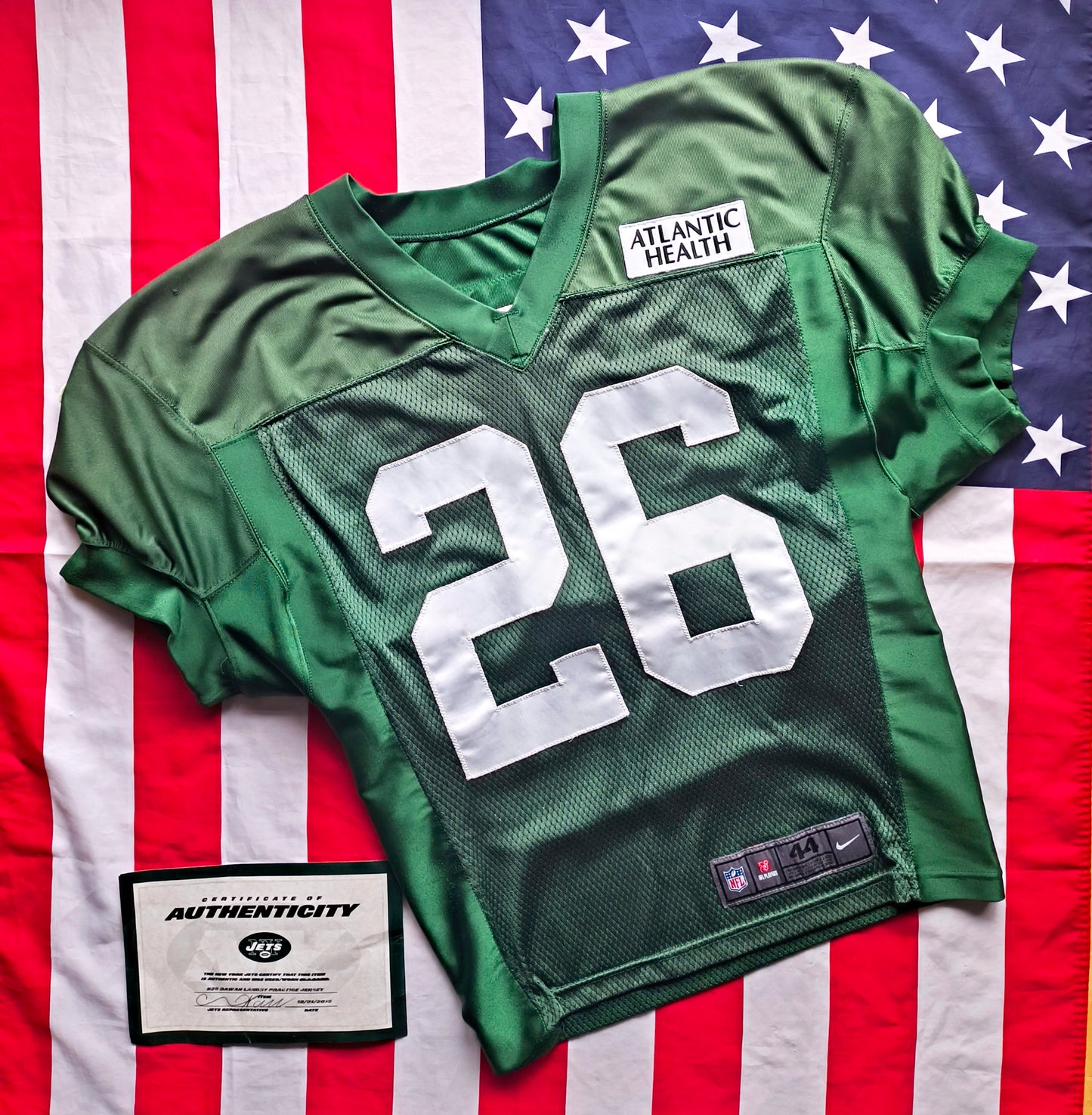 Dawan Landry New York Jets NFL Practice Worn Jersey