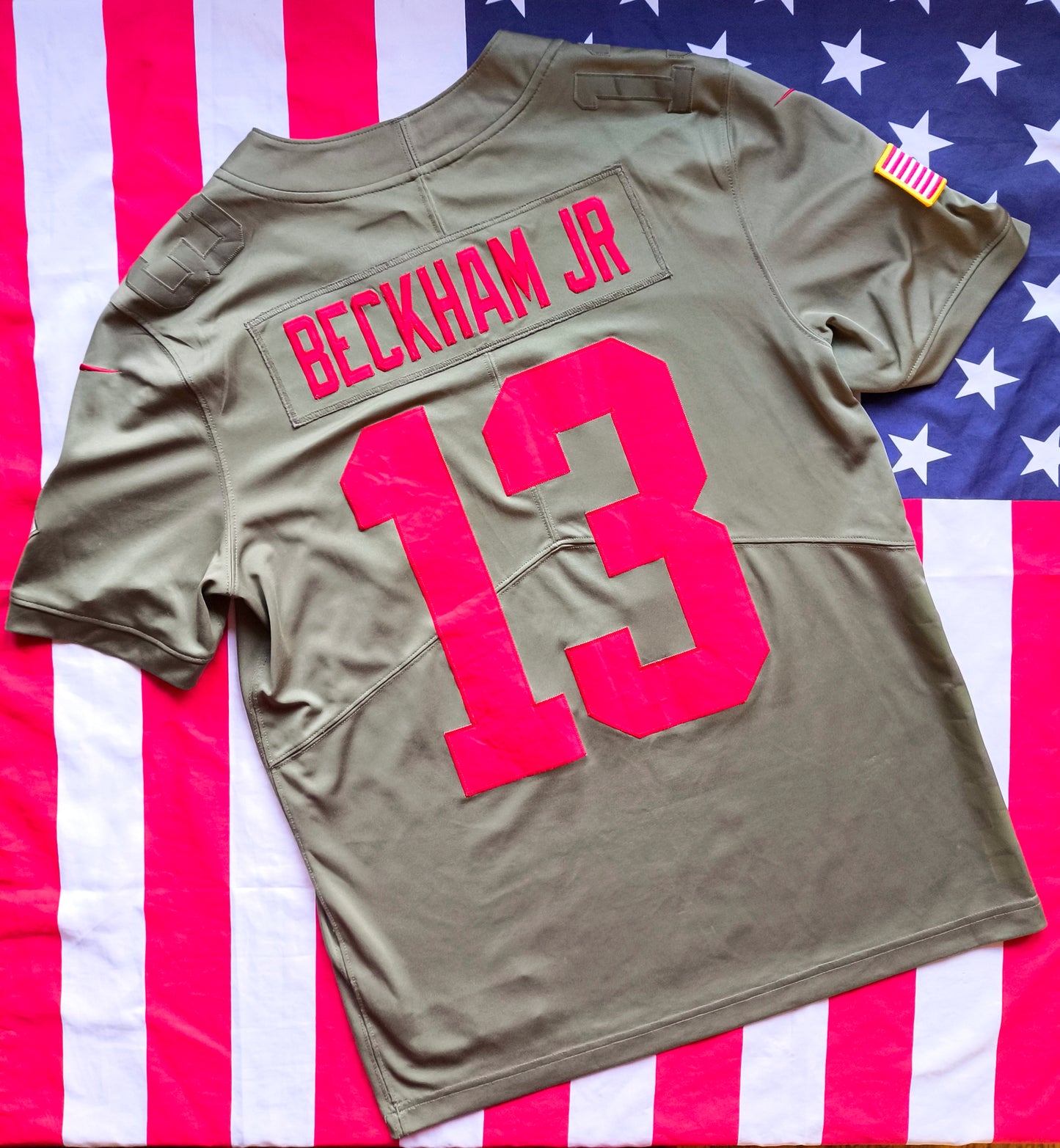 New York Giants Nike Salute to Service NFL Jersey M Beckham Jnr