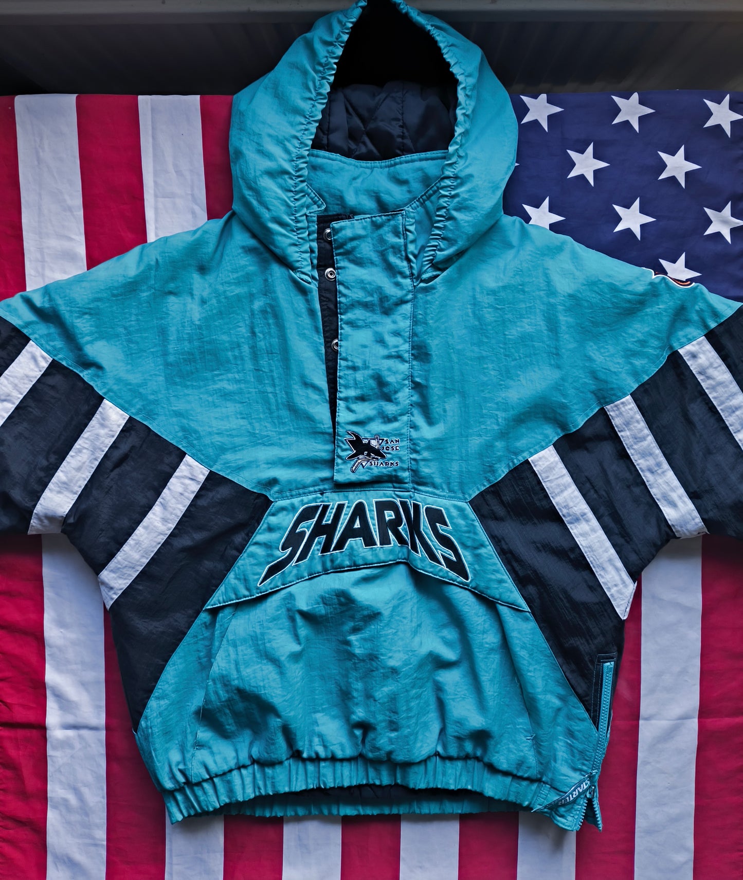 San Jose Sharks Starter NHL Pullover Jacket