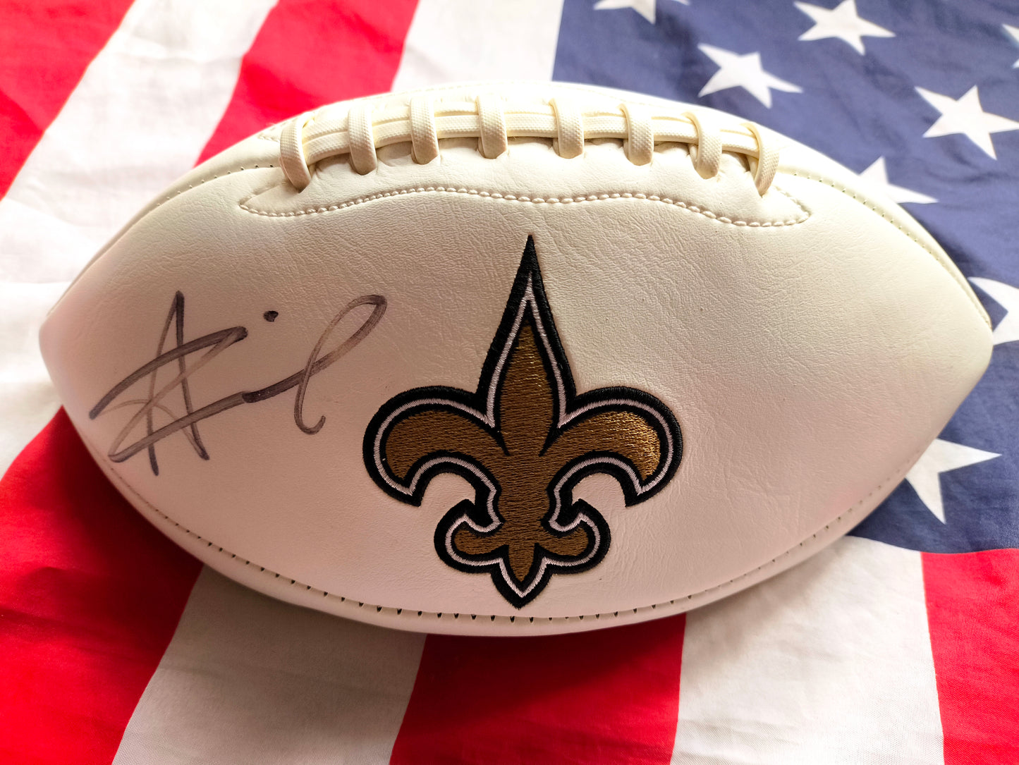 Alvin Kamara New Orleans Saints NFL Signed Football Beckett COA