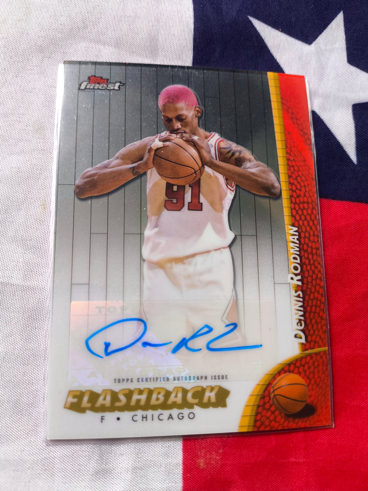 Dennis Rodman Auto 2025 Topps Finest Flashbacks FBA-DR Chicago Bulls Autograph Card