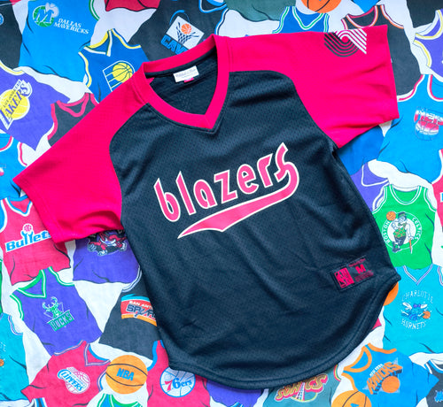 Portland Trailblazers Mitchell & Ness NBA Shooting Shirt M