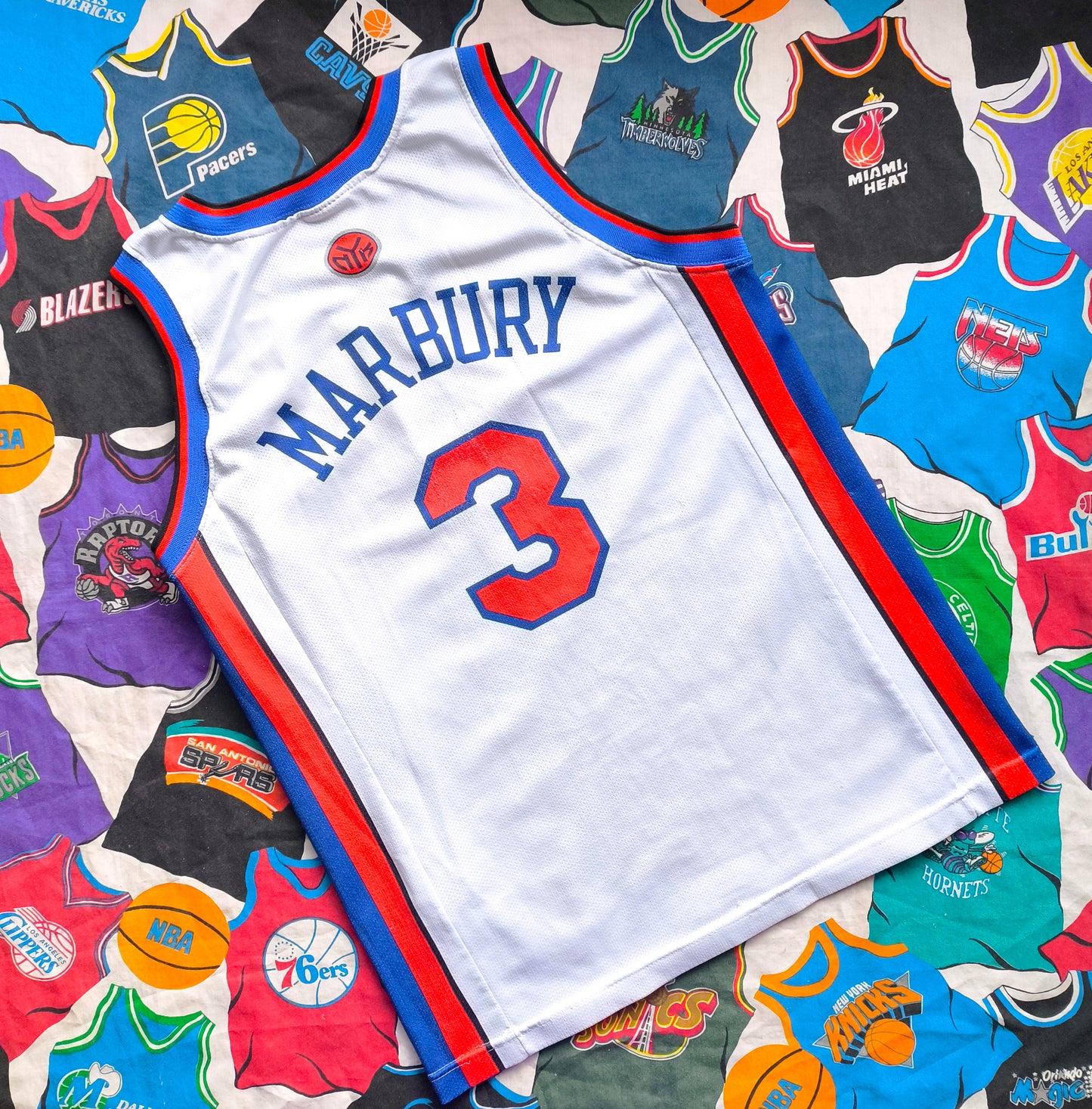 New York Knicks Champion NBA Jersey M Marbury