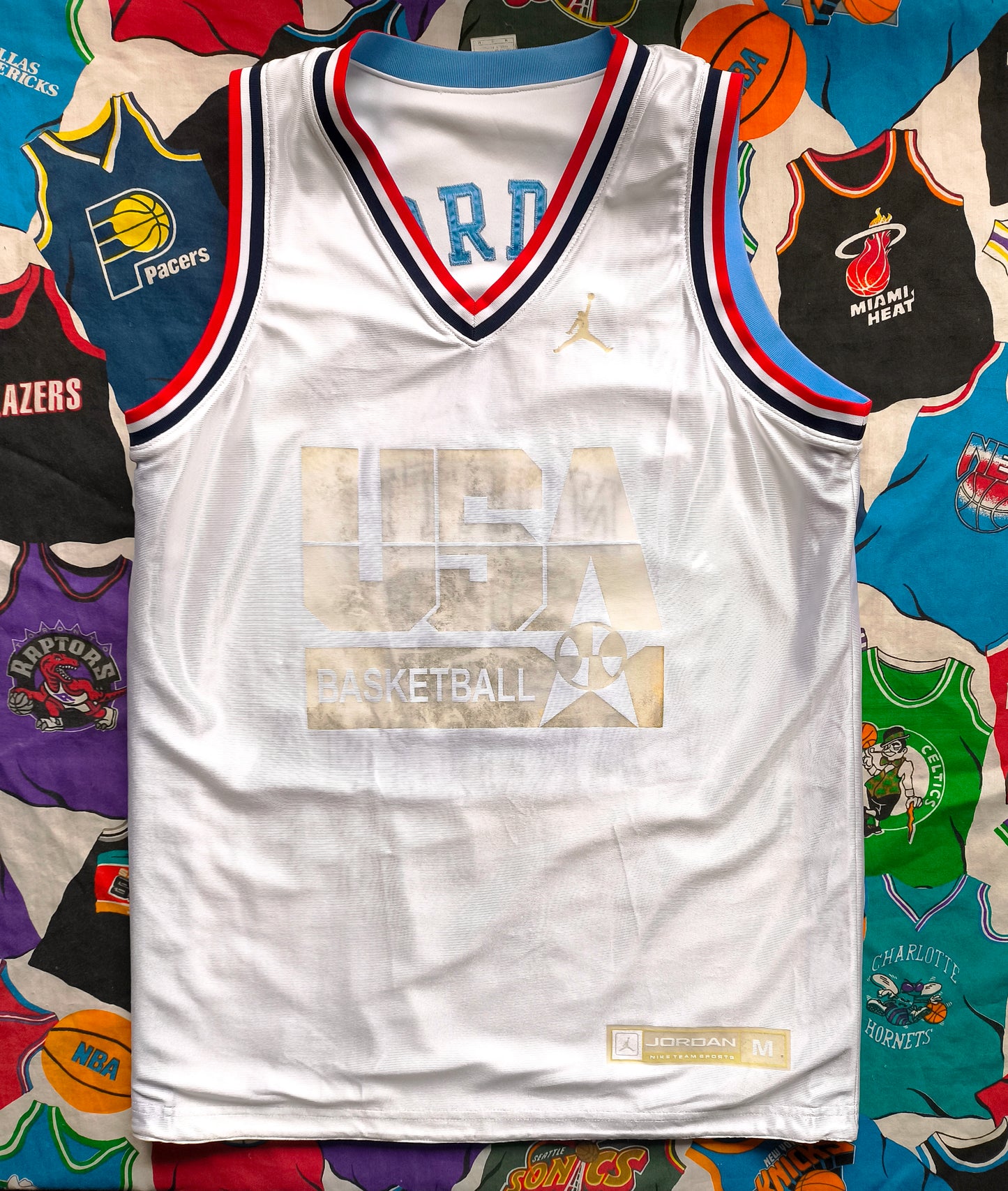 Michael Jordan North Carolina Dream Team USA Nike Reversible Jersey M