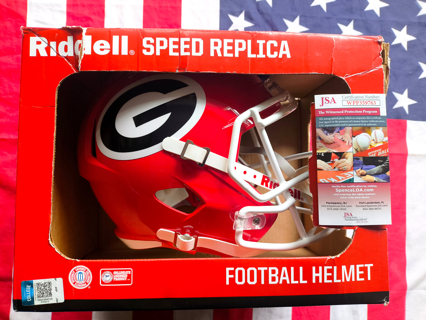 Isaac Nauta Georgia Bulldogs NCAA Full Size Signed Helmet JSA COA