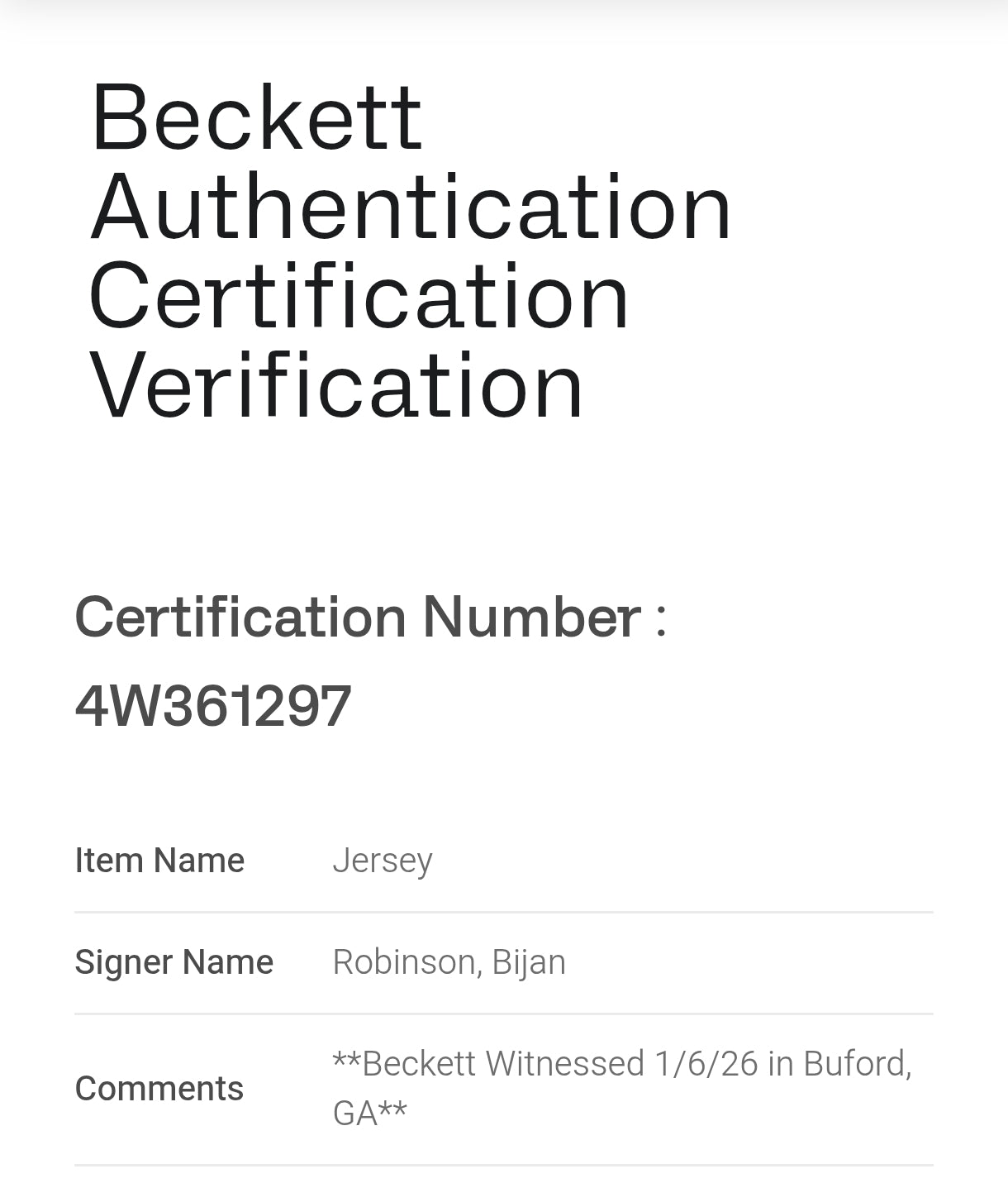 Bijan Robinson Signed Atlanta Falcons NFL Jersey Beckett COA