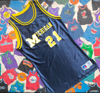 Michigan Wolverines Fab Five NCAA Jersey M Jackson