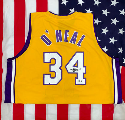 Shaquille O'Neal Los Angeles Lakers NBA Signed Jersey Beckett COA
