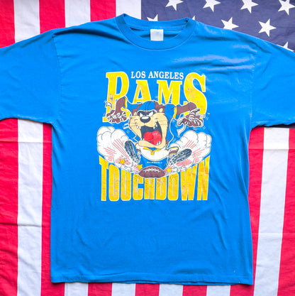 Los Angeles Rams Vintage NFL Taz T-shirt Jostens M