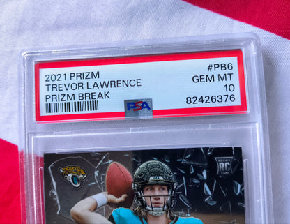 Trevor Lawrence 2021 Prizm Break #PB6 PSA 10