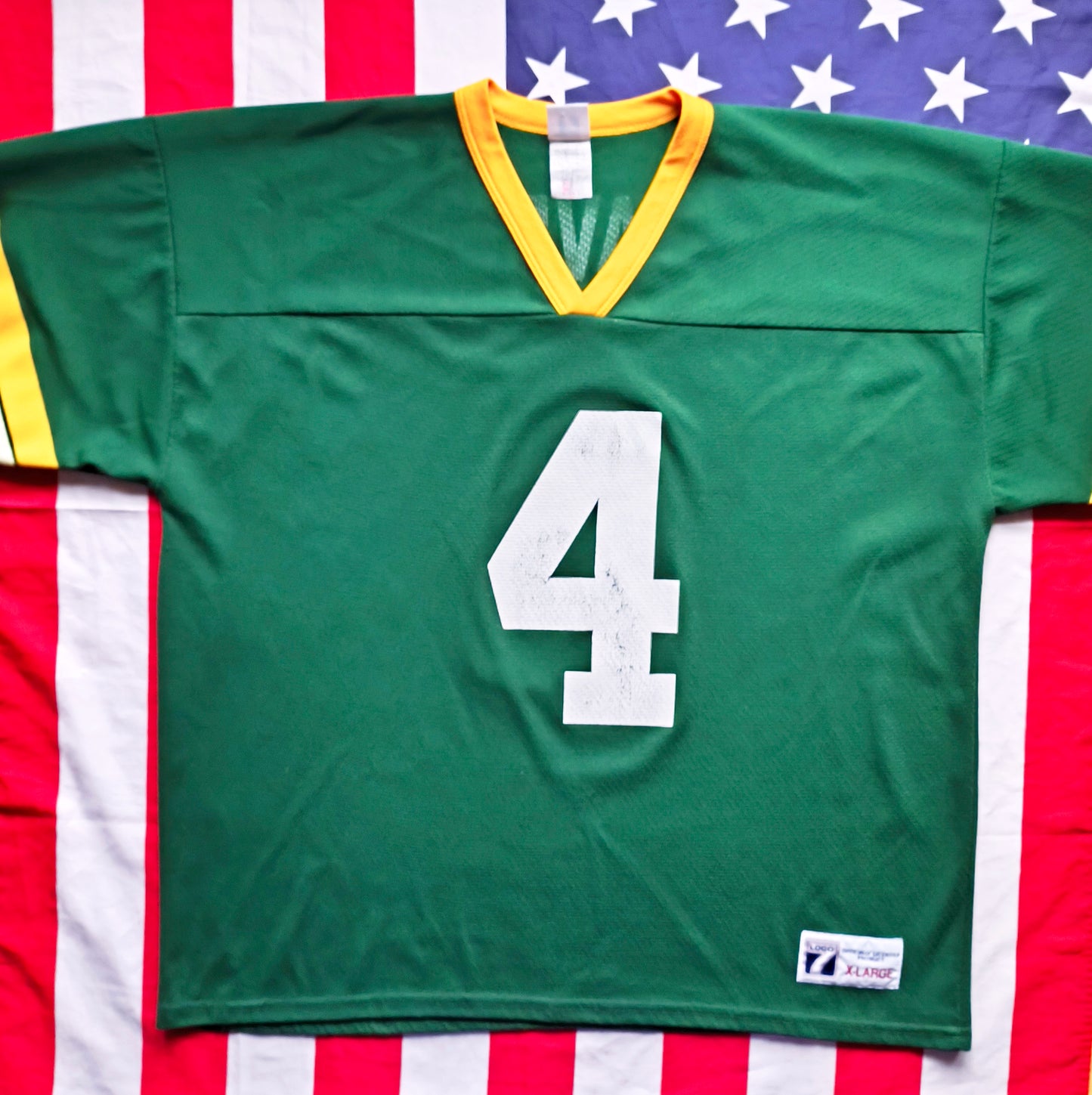 Green Bay Packers Logo 7 NFL Jersey XL Favre