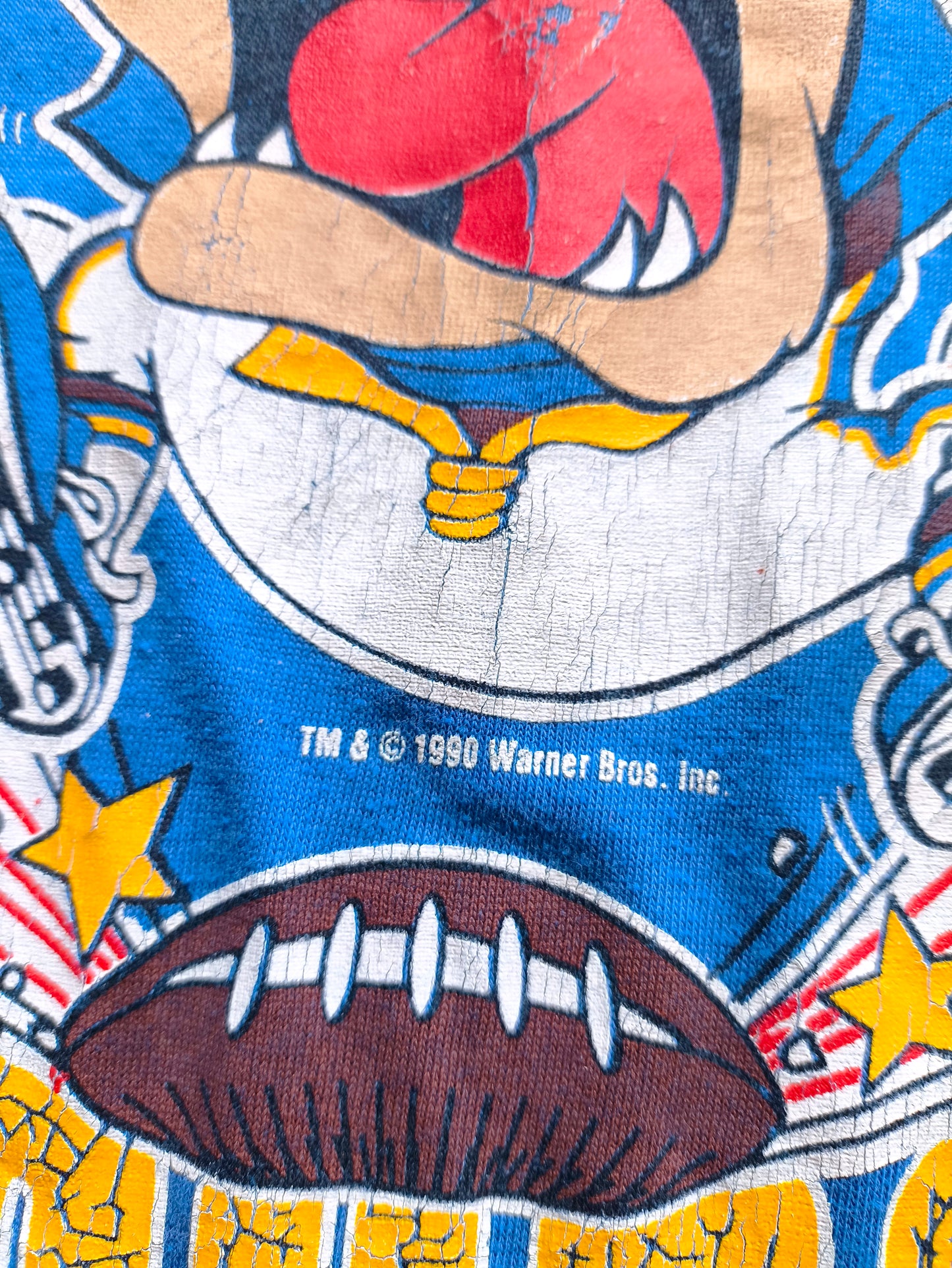 Los Angeles Rams Vintage NFL Taz T-shirt Jostens M