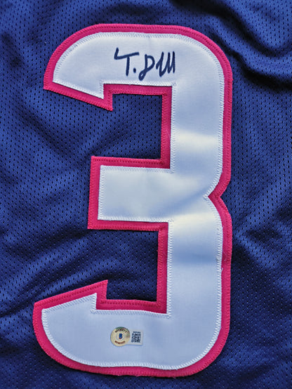 Tank Dell Houston Texans Signed NFL Jersey Beckett COA