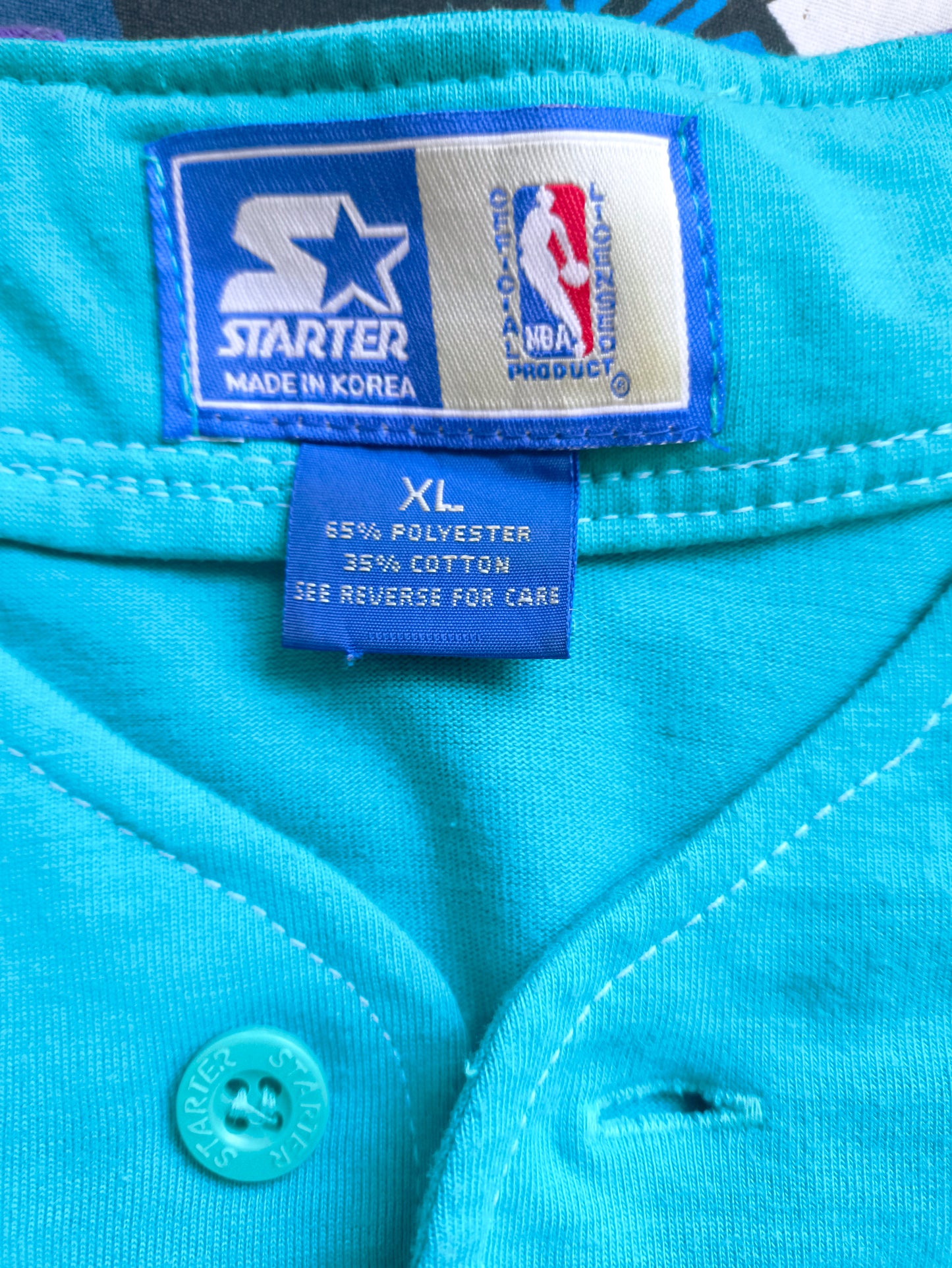 Charlotte Hornets Starter NBA Baseball Style Shirt XL