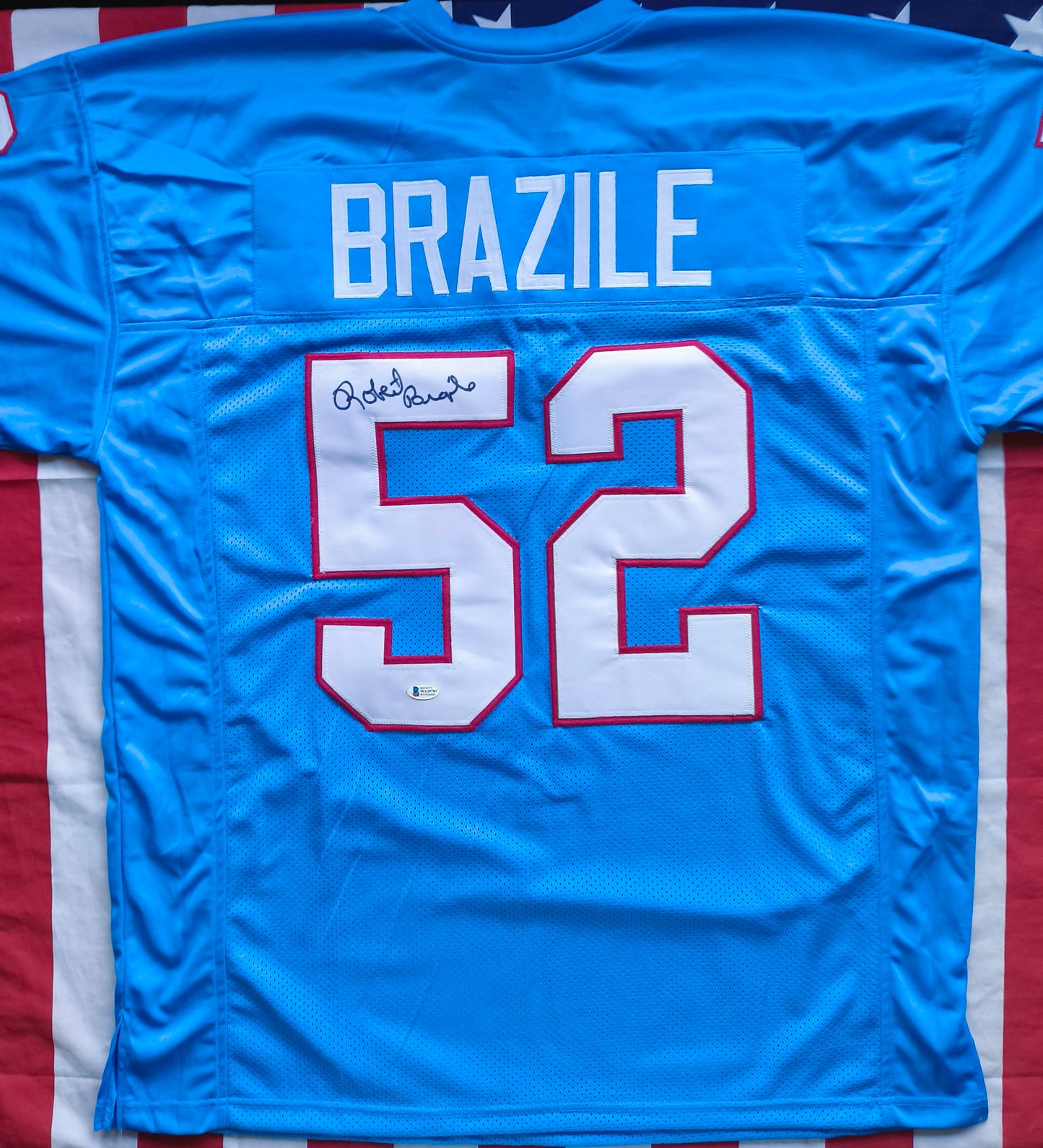 Robert Brazile Houston Oilers Signed NFL Jersey Beckett COA