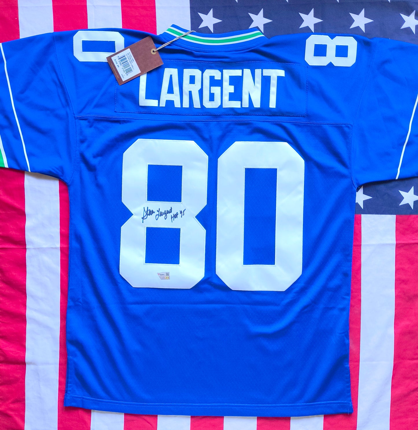Steve Largent Seattle Seahawks Signed NFL Jersey Fanatics COA