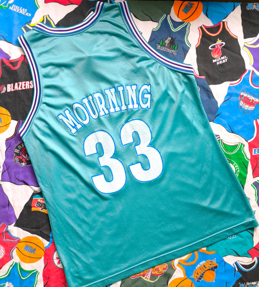 Charlotte Hornets Champion NBA Jersey L Mourning