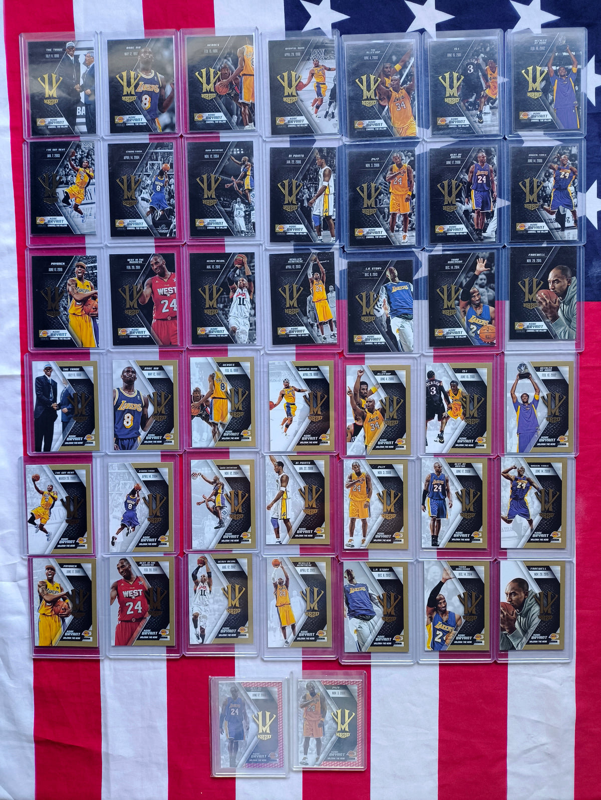 Kobe Bryant Hero Villain Complete 42 Card Box Set