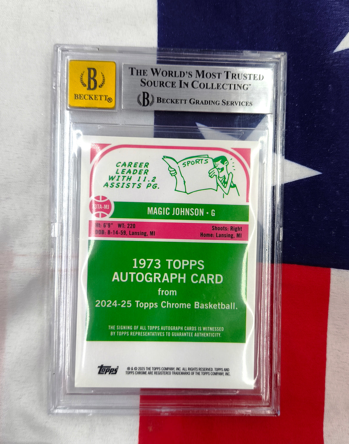 Magic Johnson 2024-25 Topps Chrome '73 Topps Autographs Gold Refractors /50