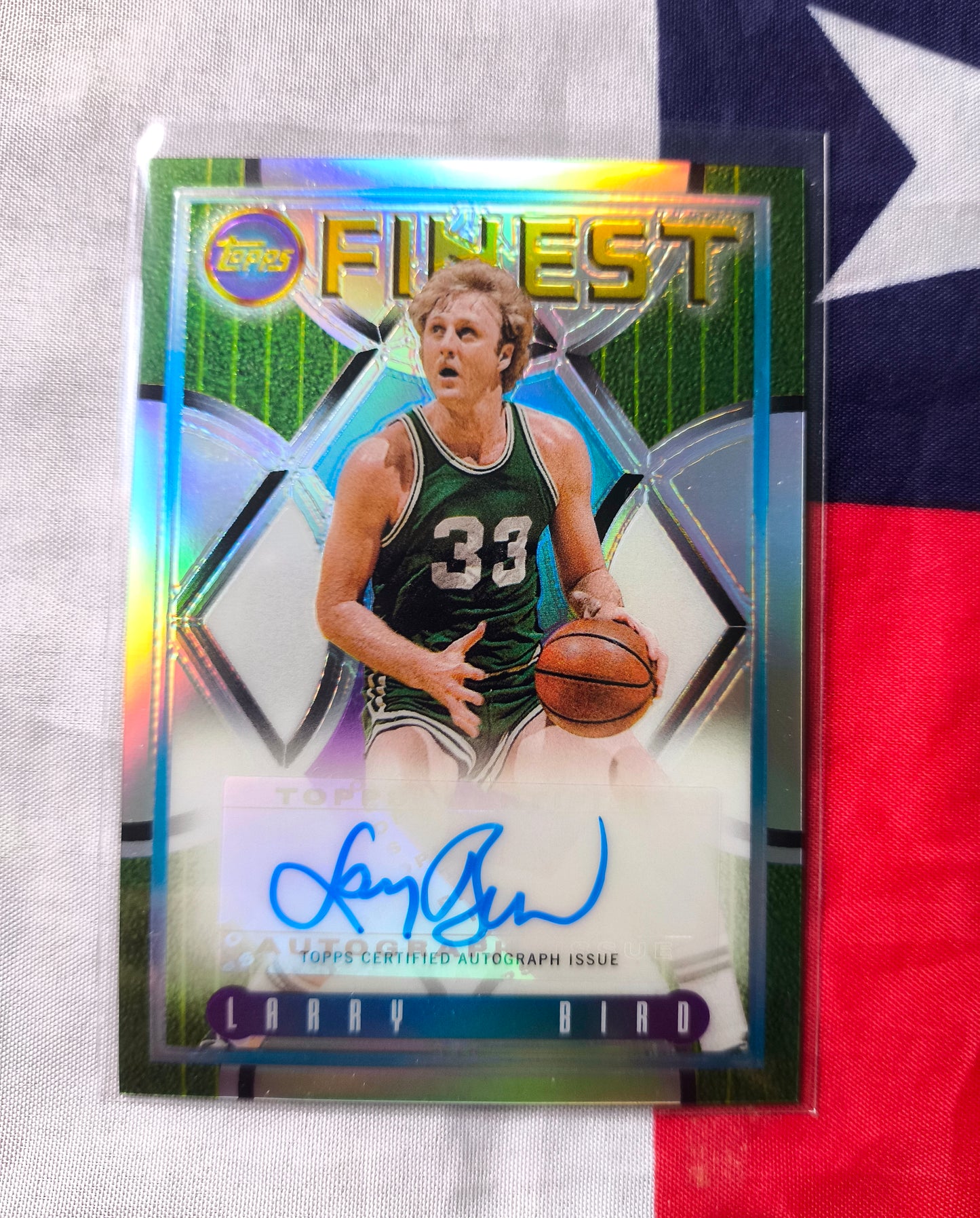 Larry Bird Auto 2023-24 Topps Finest Flashbacks FLA-LB Boston Celtics Autograph Card