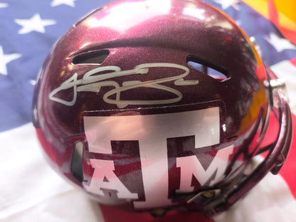 Johnny Manziel Texas A&M Signed Mini Helmet JSA COA