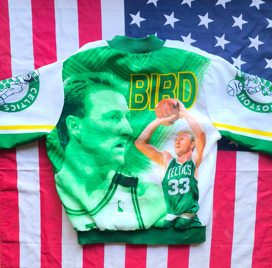 Boston Celtics Larry Bird Chalk Line Fanimation NBA Jacket S