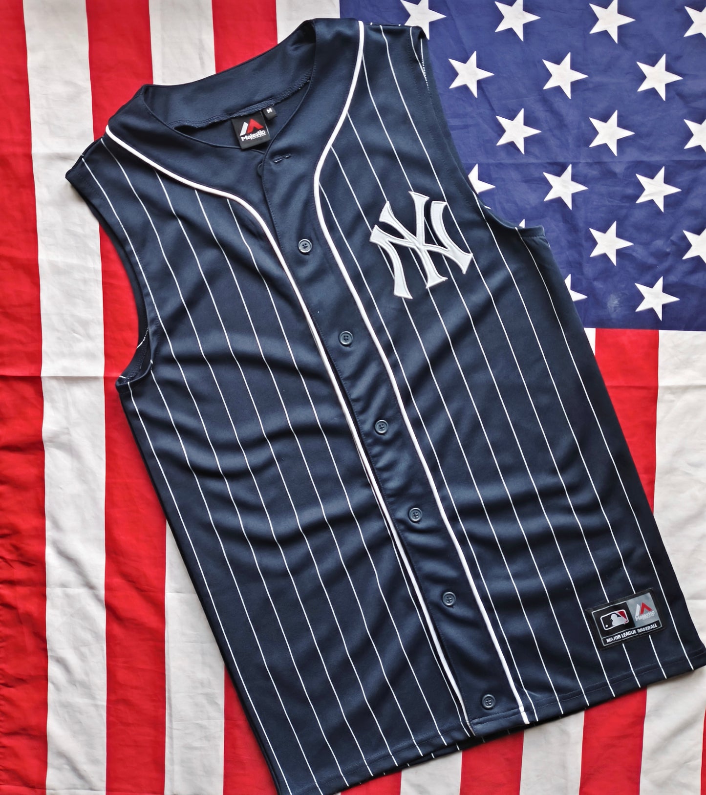 New York Yankees Majestic MLB Sleeveless Jersey M