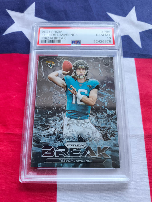 Trevor Lawrence 2021 Prizm Break #PB6 PSA 10