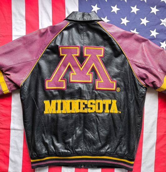 Minnesota Golden Gophers Leather Jacket L