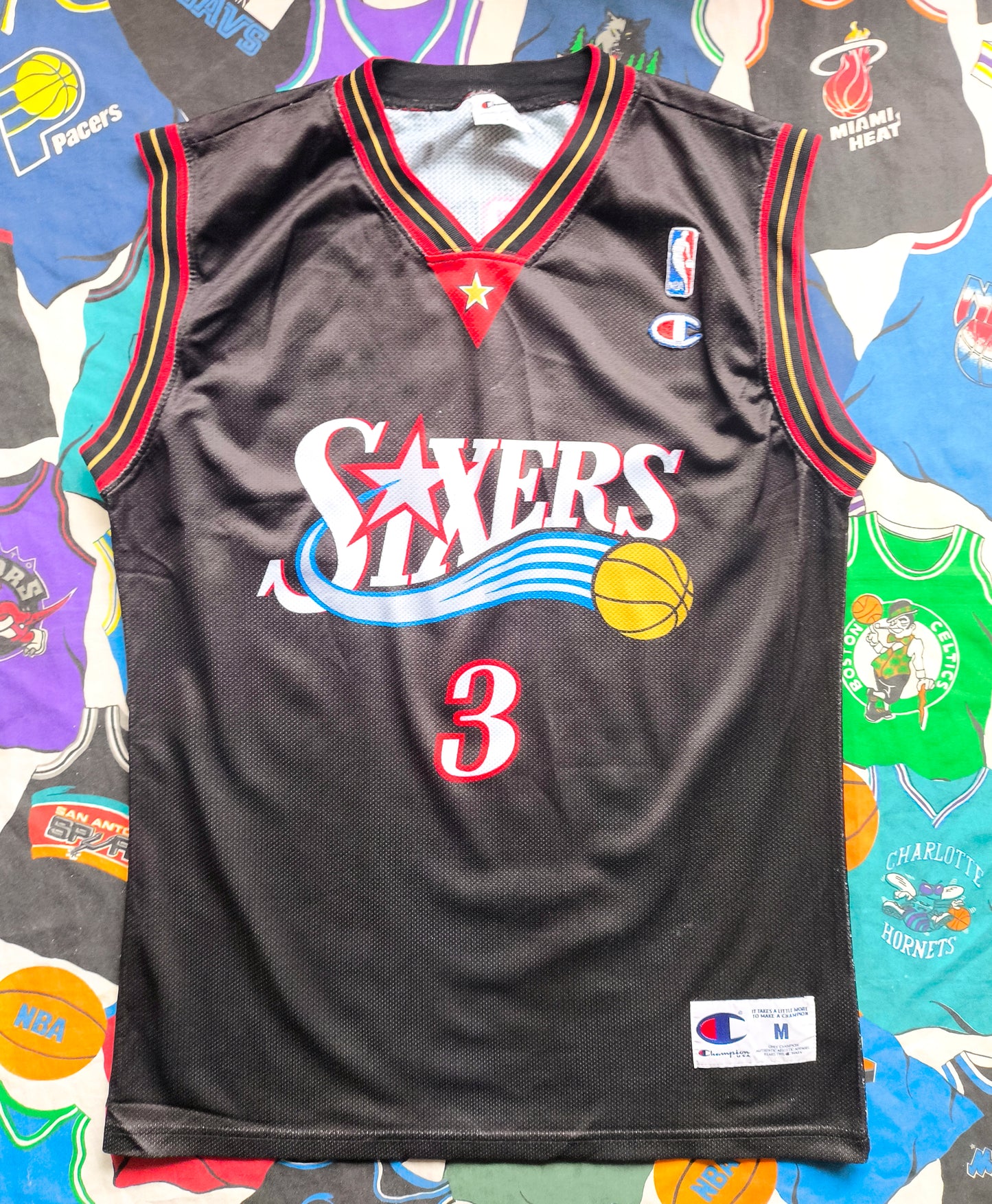 Philadelphia 76ers Champion NBA Jersey M Iverson