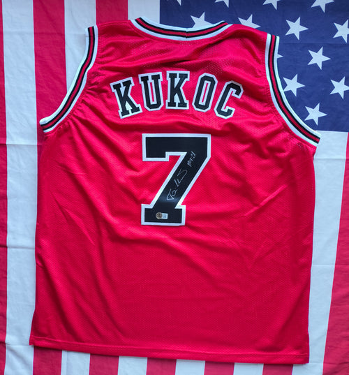 Toni Kukoc Chicago Bulls Signed NBA Jersey Beckett COA
