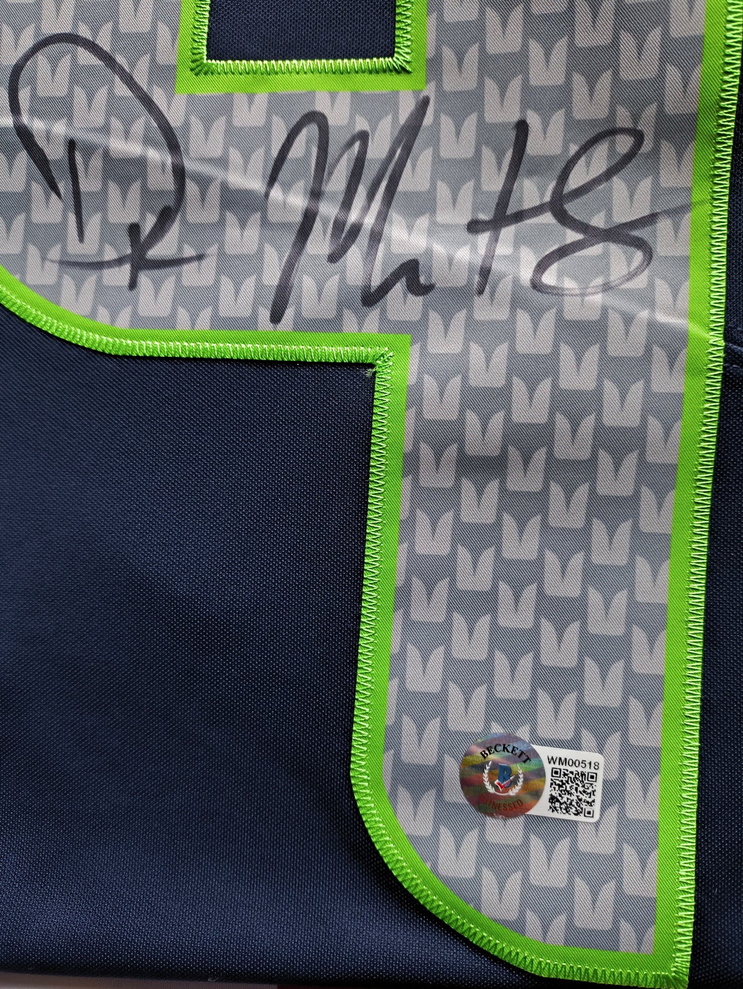 DK Metcalf Seattle Seahawks Nike Elite NFL Signed Jersey Beckett