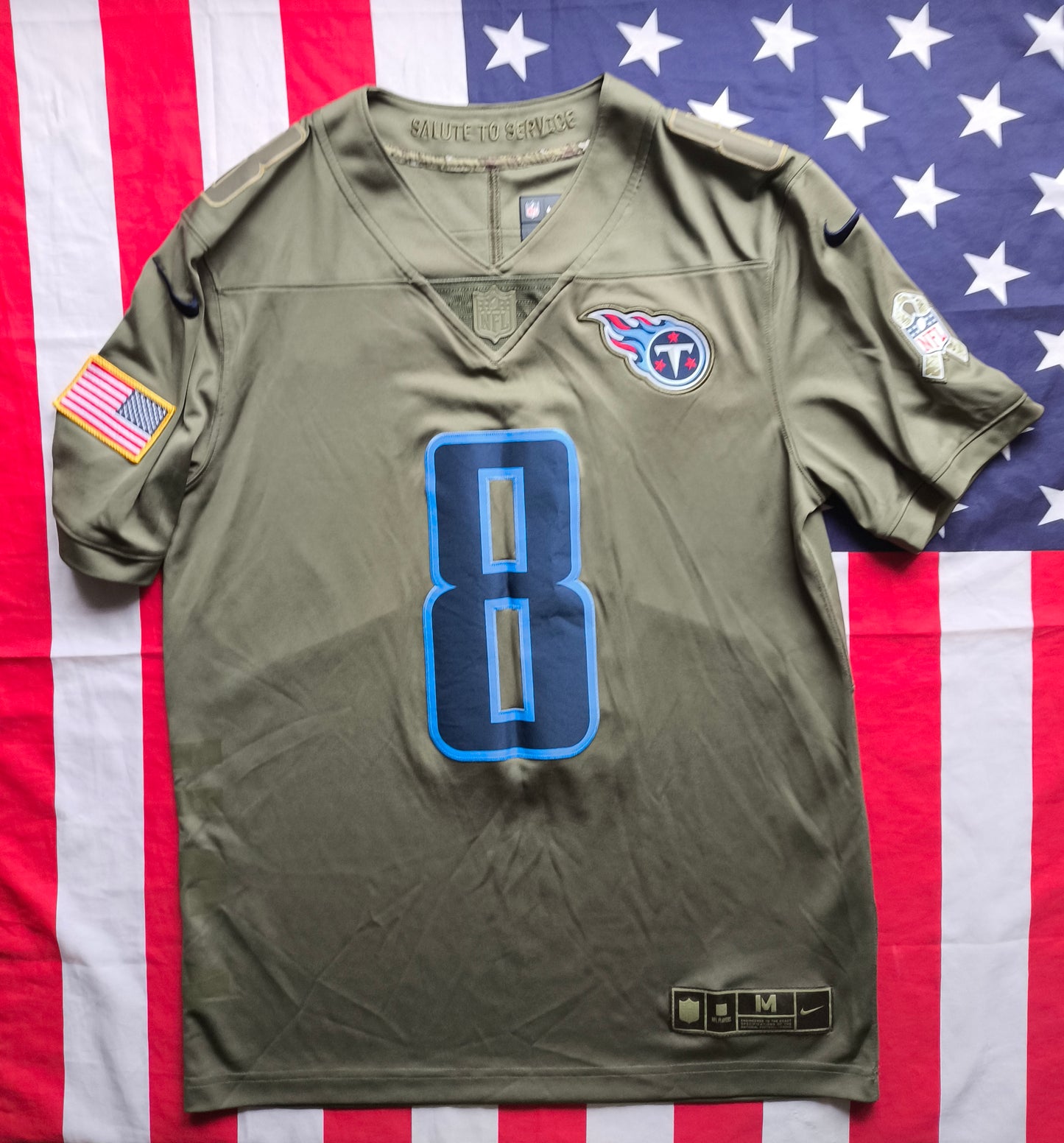 Tennessee Titans NFL Salute to Service Jersey M Mariota