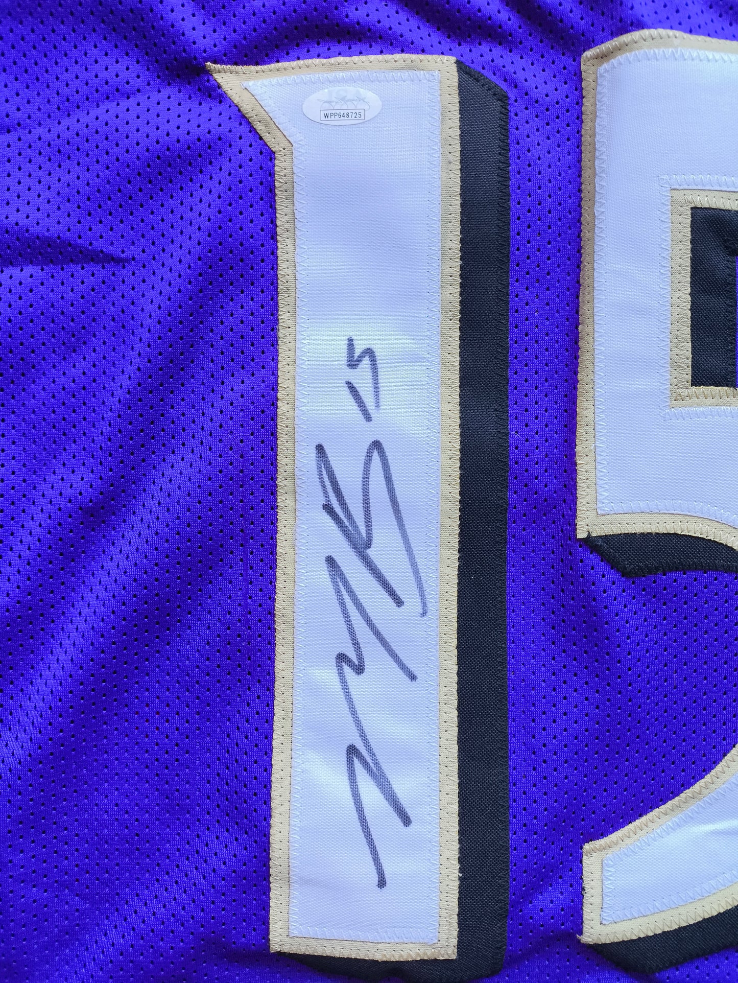 Marquise Hollywood Brown Baltimore Ravens Signed NFL Jersey JSA COA