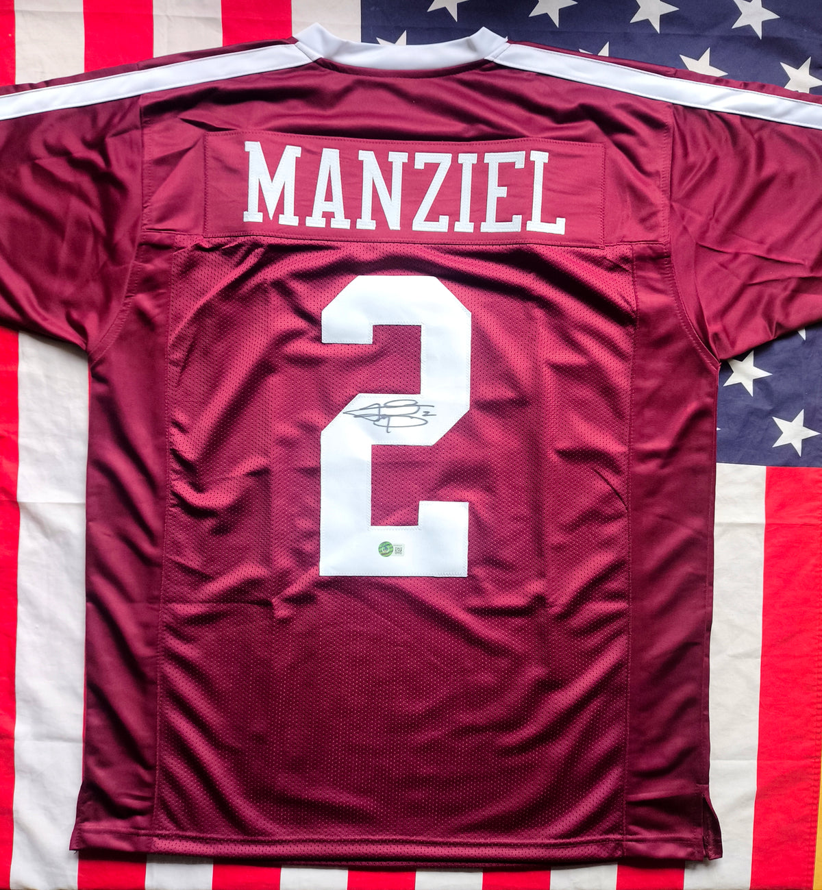 Johnny Manziel Texas A&M Signed NCAA Jersey Beckett COA